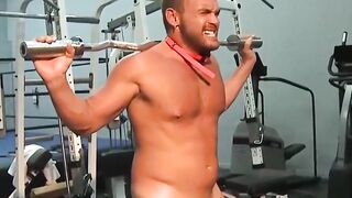 Colin Steele trains Jessie Balboas cock at the gym