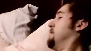 Interracial blowjob with black jocks throat expertise