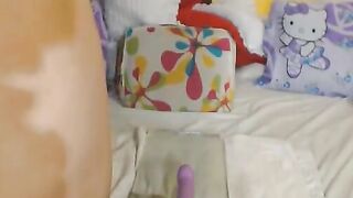 Big-Titted Camgirl Rides Her Dildo Machine Hoe 2
