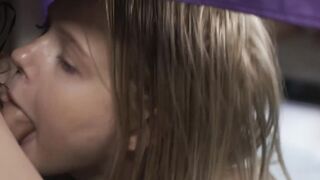 Soaked teen blonde fucked by stepmoms TS friends