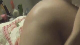 Japanese babe caught on cam poking her tight twat
