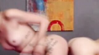 Lesbian Cam Show With Double-Ended Dildo