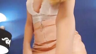 Blonde Amateur With Big Tits Strips And Plays