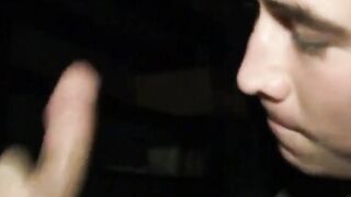 Jock in snapback deepthroats veiny shaft till he cums