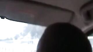 Japanese twinks making out hotly in car backseat