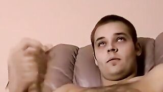 JoeSchmoeXXX.com - Twink plays with his big dick solo and unloads a huge cum load wit