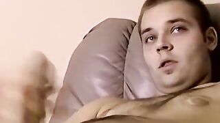 JoeSchmoeXXX.com - Twink plays with his big dick solo and unloads a huge cum load wit