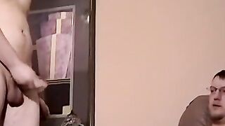 American thug strokes small dick to surprise cum blast