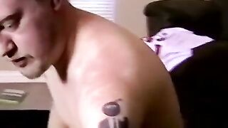 American thug strokes small dick to surprise cum blast