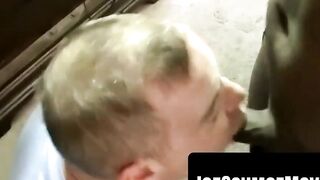 Brian breeds Blaze's throat with a thick bareback load
