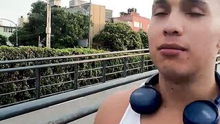 Kissing jock Jaciel O before pounding his perfect ass bareback