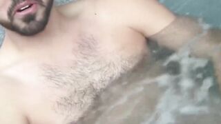 Sheldon Broadway strokes thick dick post jacuzzi steam