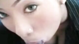 SG Malay Girl Gives Blowjob in the Staircase