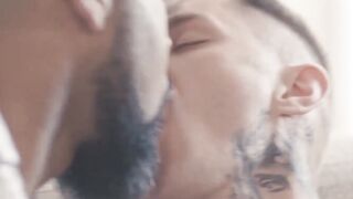 Zak Bishop wraps lips and gaping ass on Ray Diesels black rod