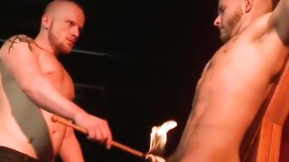 MuscleJockBound.com - Luke Riley extinguishes fire with Drake Jaden's cum and piss
