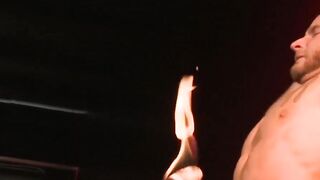 MuscleJockBound.com - Luke Riley extinguishes fire with Drake Jaden's cum and piss