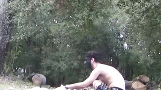 BondageBadBoy.com - Blindfolded Damien Rage in painful predicament with dom