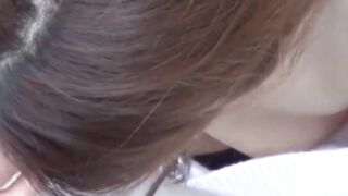 Alluring Japanese women filmed topless in public