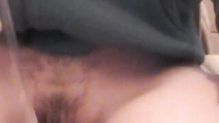 Perverted Asian lets us watch her fill a cup with pee