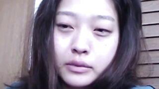 Perverted Asian lets us watch her fill a cup with pee
