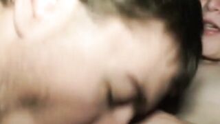 Seductive stud gives bearded man passionate oral service