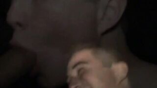 Handsome jock plays with then sucks hot guy's hard cock