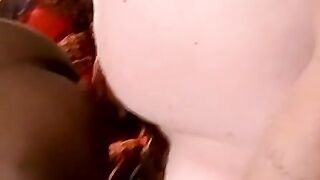JoeSchmoeXXX.com - Young fat guy cums in black mature's mouth after intense bareback