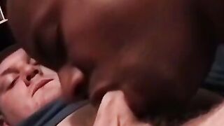JoeSchmoeXXX.com - Young fat guy cums in black mature's mouth after intense bareback