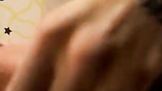 Tattooed dude puffs cigars while jerking slowly