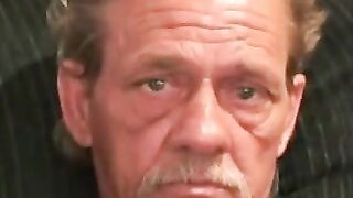 Older stud jerks to orgasm after the interview