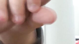 Latino Gerard fingers his hole while tugging his thick cock