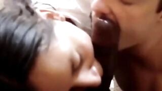 Interracial Couple Shares a Blowjob Experience
