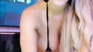 Big-Titted Blonde Bombshell on Webcam!