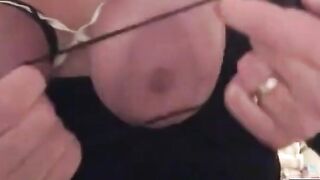 Mature Woman's Solo Tit Abuse
