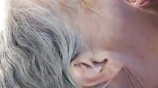 Grey-Haired Granny's Blowjob and Cum-Filled Mouth