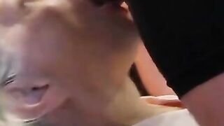 Grey-Haired Granny's Blowjob and Cum-Filled Mouth