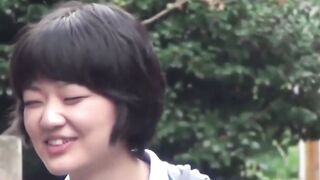 Bad Japanese students pee outdoors strolling school to home