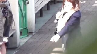 Japanese student teens urinate and taunt each other nearby