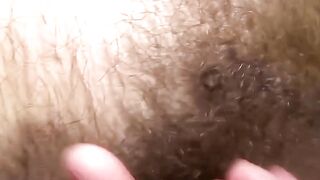 Bearded William Crown squirts cum across his furry torso