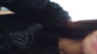 Lady captures golden piss in a container for voyeurs eyes