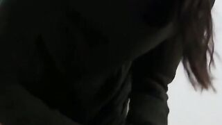 Witness nasty babe catch her piss in a clear container