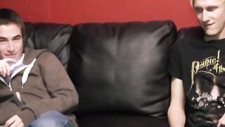 Skinny blonde delivers moaning blowjob with expert technique