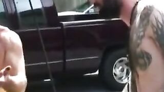 Hairy old guy jerks and cums on his stomach