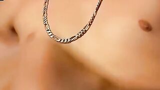 Hairy amateur works cock till thick cum appears