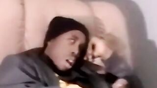 Mature gay feeds black amateur his thick dripping cock