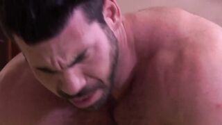 Billy Santoro moans as Roman Todd plows him deep
