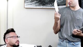 Muscled Miguel Reyes buries his monster cock in Rob Quin