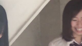 Two students tailed by a watcher for their pee captures