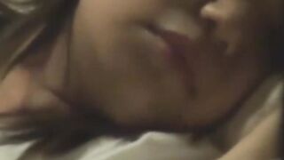 Japanese cutie spotted on covert lens probing her snug slit