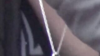 Succulent Japanese tiny tits excite this peeper in public